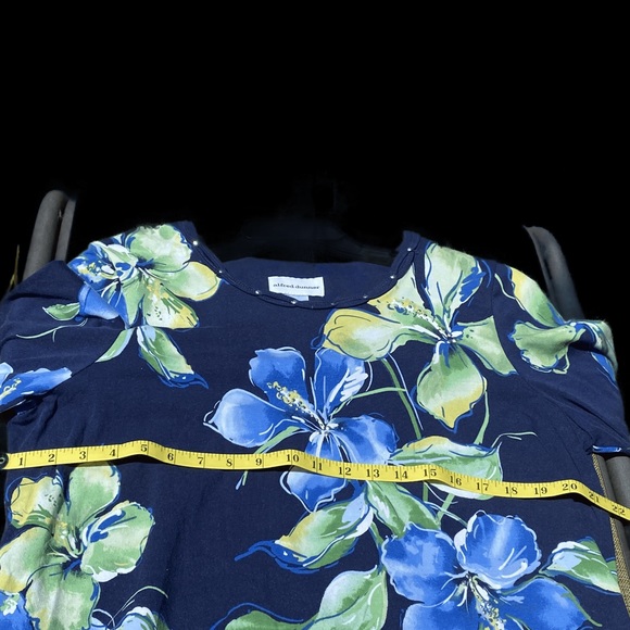 Blue Foral Print Top - Alfred Dunner - Picture 5 of 5